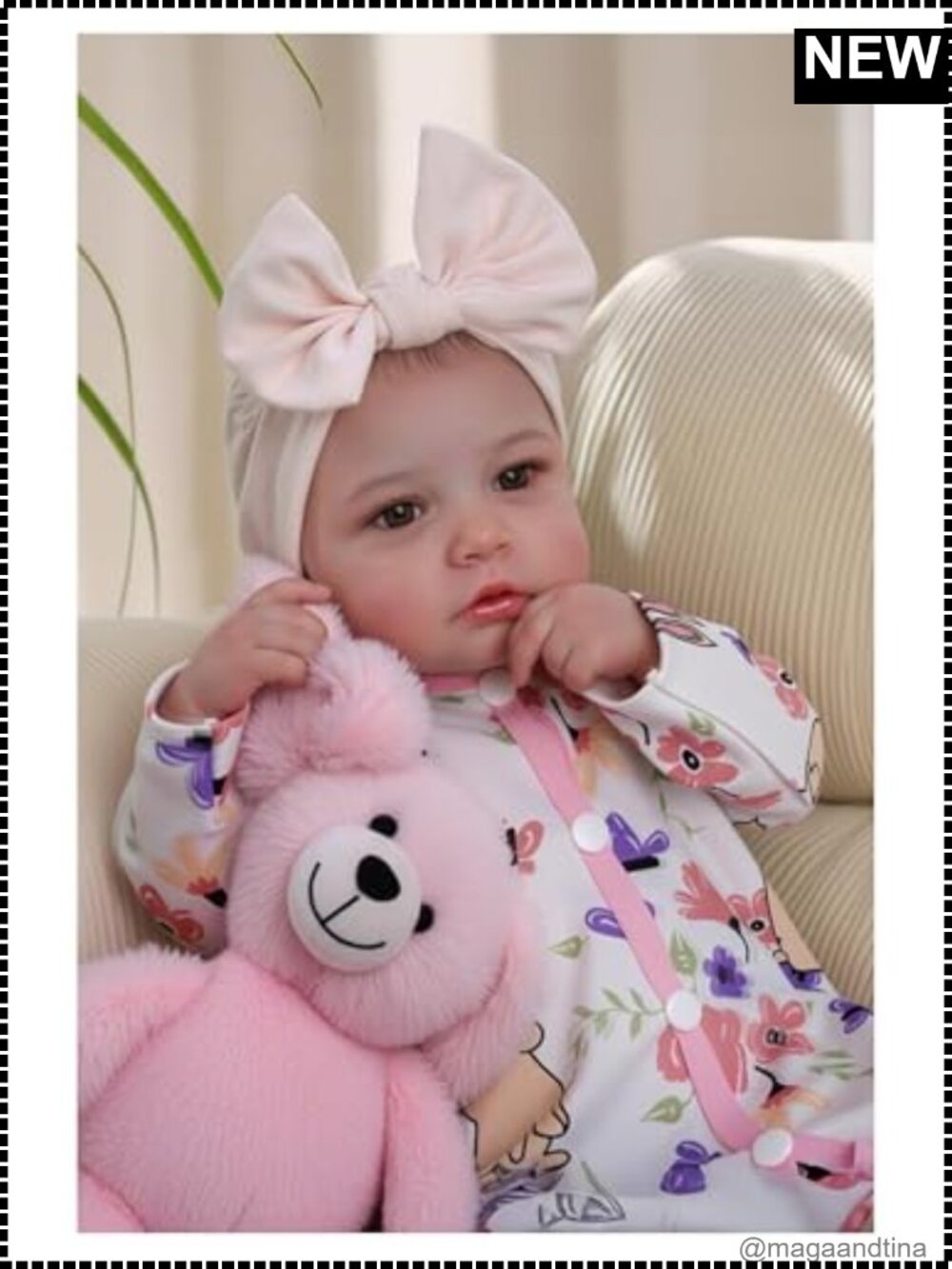 20 Inch Reborn Baby Doll Soft Vinyl Realistic Newborn with Accessories